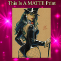 Zatanna Art Illustration Hard Signed 8.5x11in Fine Art PRINT