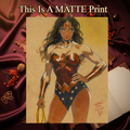 Wonder Woman Art Illustration Hard Signed 8.5x11in Fine Art PRINT