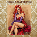Jessica Rabbit Art Illustration Hard Signed 8.5x11in Fine Art PRINT