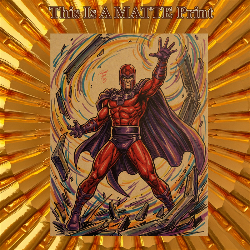 Magneto Art Illustration Hard Signed 8.5x11in Fine Art PRINT