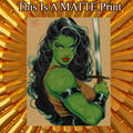 She Hulk Art Illustration Hard Signed 8.5x11in Fine Art PRINT