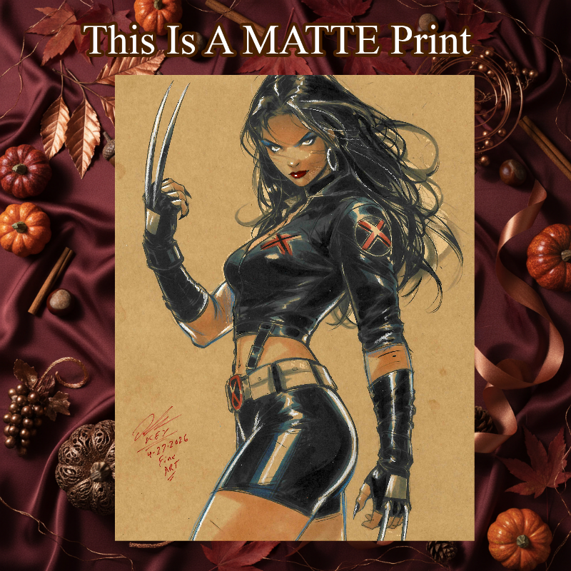 X-23 Art Illustration Hard Signed 8.5x11in Fine Art PRINT