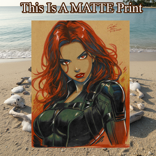 Black Widow Art Illustration Hard Signed 8.5x11in Fine Art PRINT