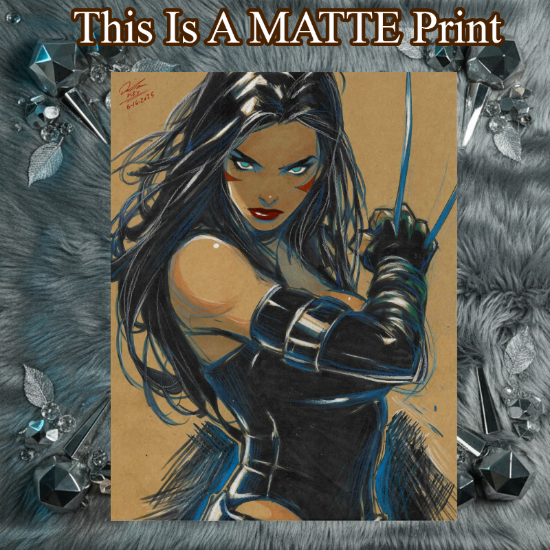 X-23 Art Illustration Hard Signed 8.5x11in Fine Art PRINT