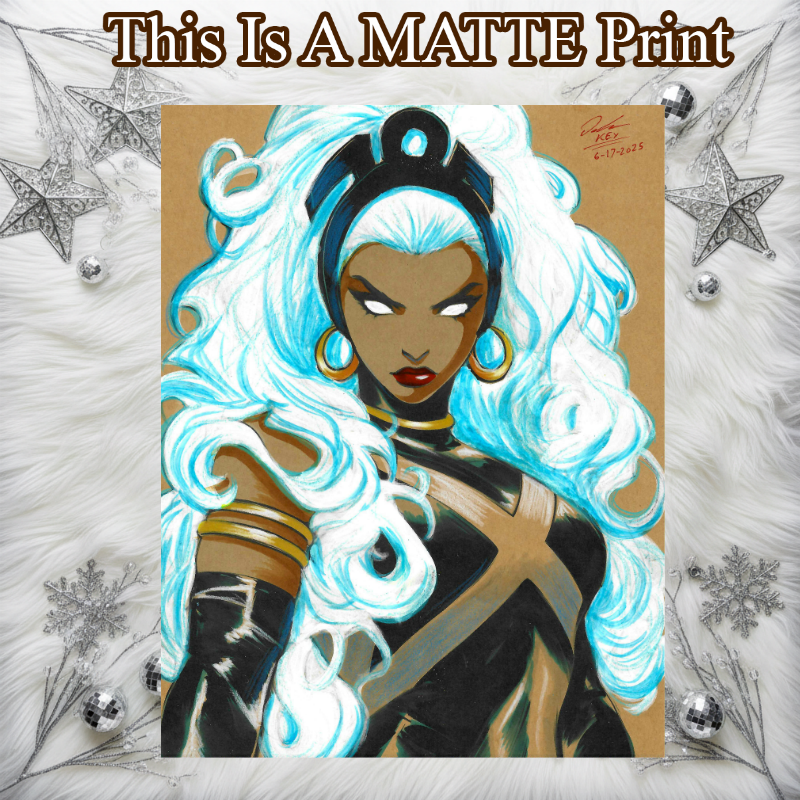 Storm Art Illustration Hard Signed 8.5x11in Fine Art PRINT