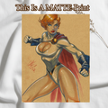 Power Girl Art Illustration Hard Signed 8.5x11in Fine Art PRINT