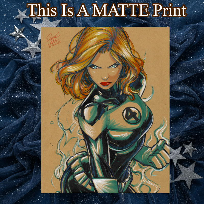 Sue Storm Art Illustration Hard Signed 8.5x11in Fine Art PRINT
