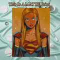 Supergirl Art Illustration Hard Signed 8.5x11in Fine Art PRINT