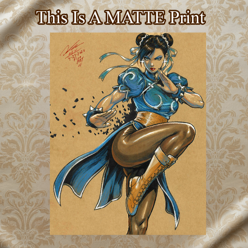 Chun Li Art Illustration Hard Signed 8.5x11in Fine Art PRINT