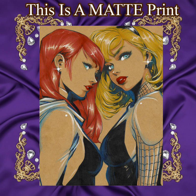 Mary Jane Art Illustration Hard Signed 8.5x11in Fine Art PRINT