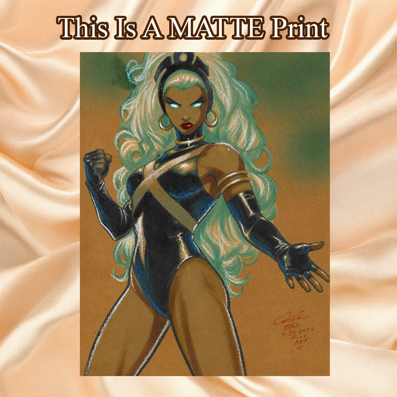 Storm Art Illustration Hard Signed 8.5x11in Fine Art PRINT