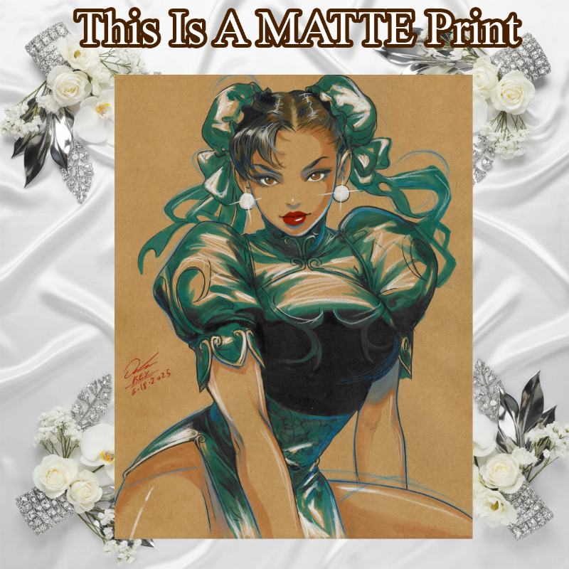 Chun Li Art Illustration Hard Signed 8.5x11in Fine Art PRINT