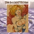 Power Girl Art Illustration Hard Signed 8.5x11in Fine Art PRINT