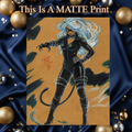 Black Cat Art Illustration Hard Signed 8.5x11in Fine Art PRINT