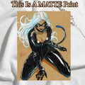 Black Cat Art Illustration Hard Signed 8.5x11in Fine Art PRINT