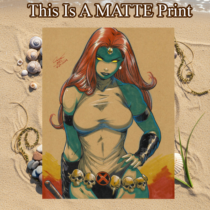 Mystique Art Illustration Hard Signed 8.5x11in Fine Art PRINT