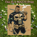 Punisher Art Illustration Hard Signed 8.5x11in Fine Art PRINT