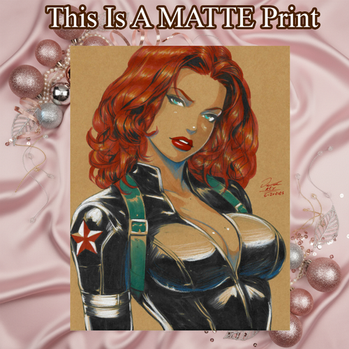 Black Widow Art Illustration Hard Signed 8.5x11in Fine Art PRINT