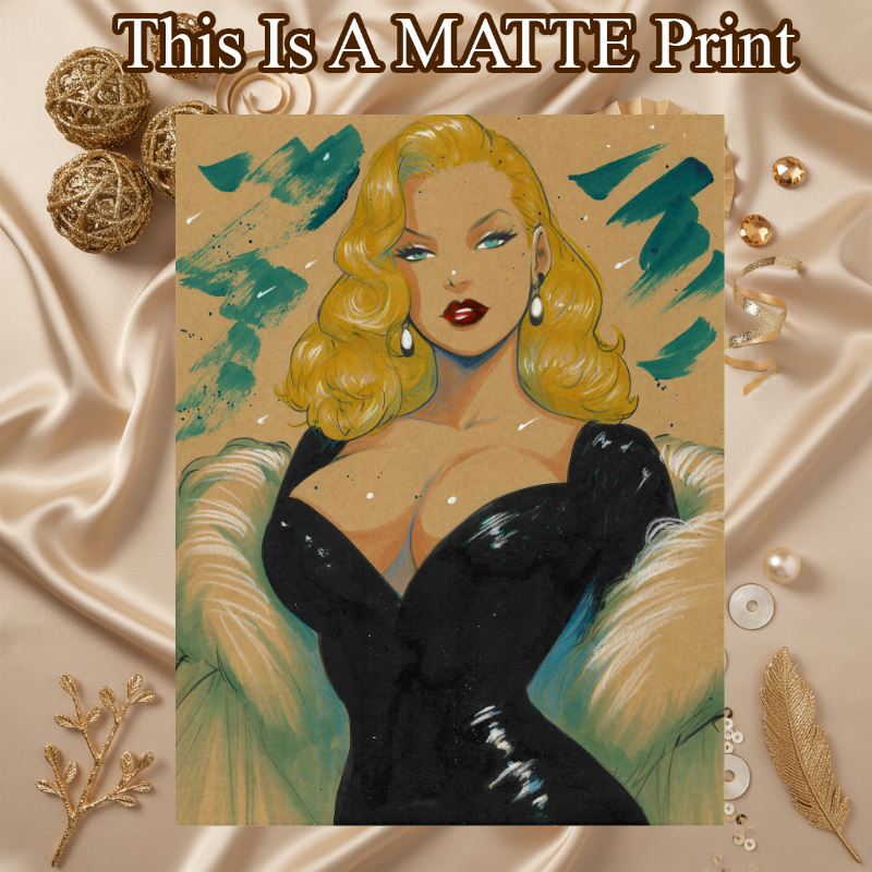 Emma Frost Art Illustration Hard Signed 8.5x11in Fine Art PRINT