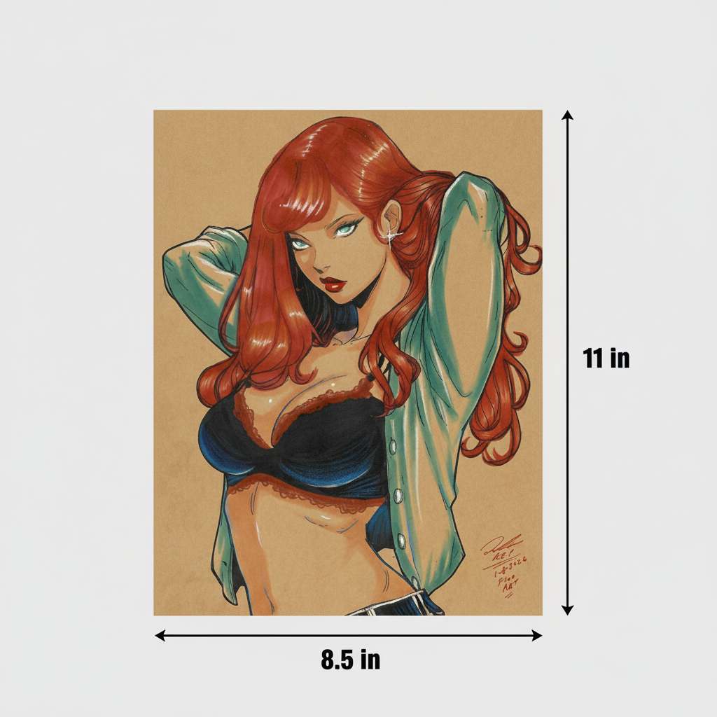 Mary Jane Watson Print - Dimensions