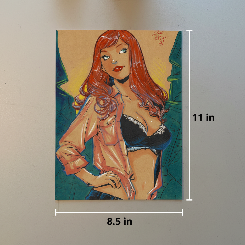 Mary Jane Watson Print - Dimensions