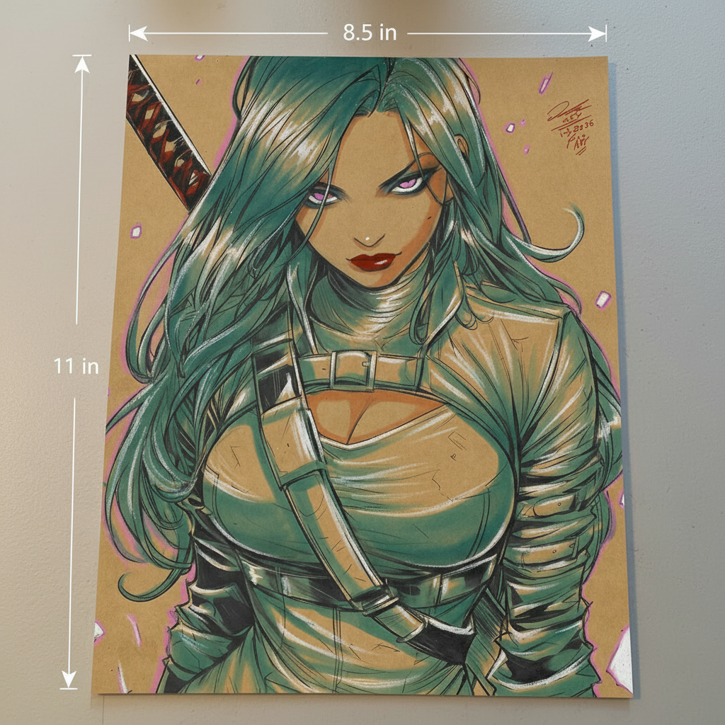 Psylocke Print - Dimensions