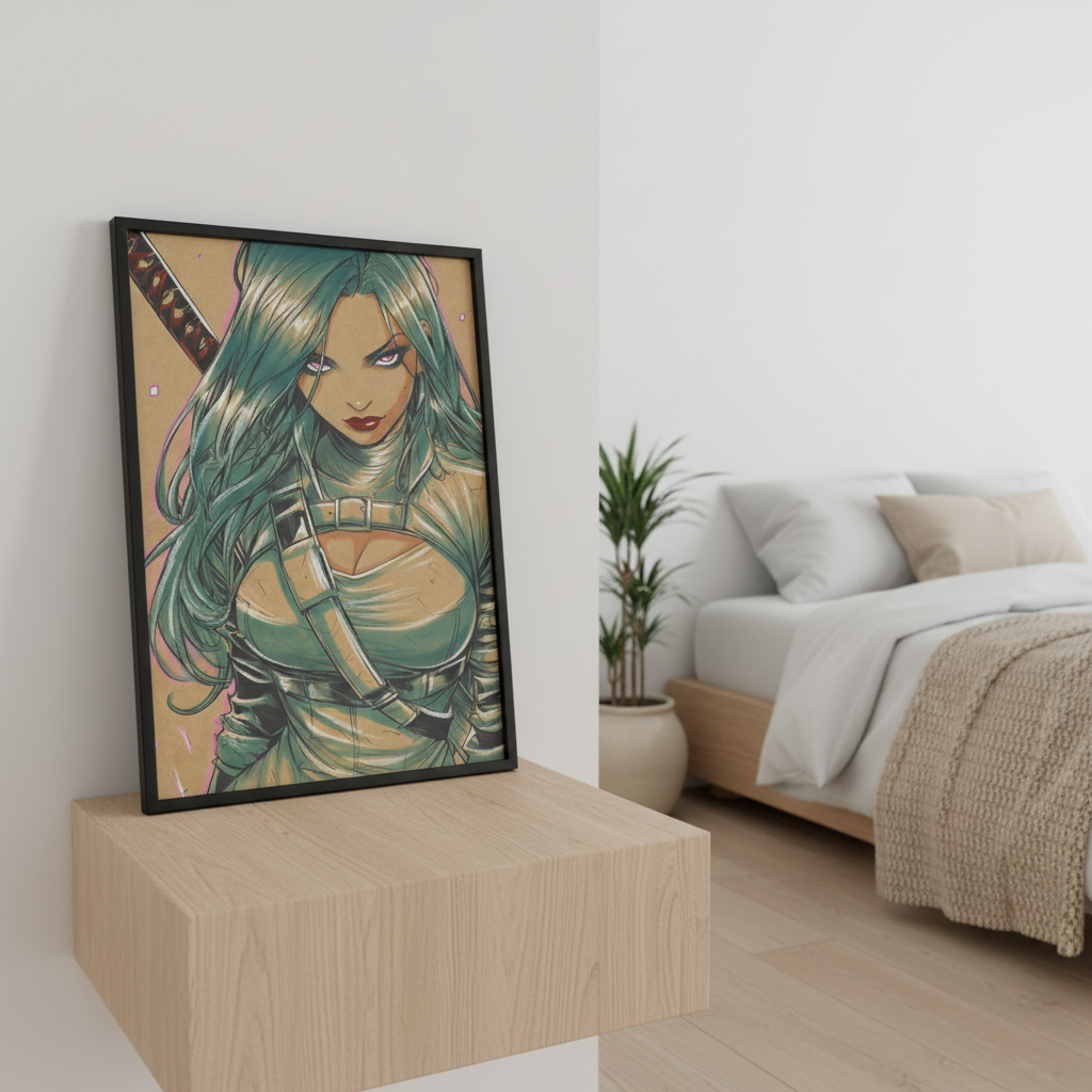 Psylocke Print - Scandinavian Bedroom