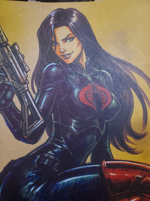 Baroness Comic Art Original Fine Mixed Media | Rare 1 of 1 | COA Included | 8.5x11 on Premium Archival Cardstock