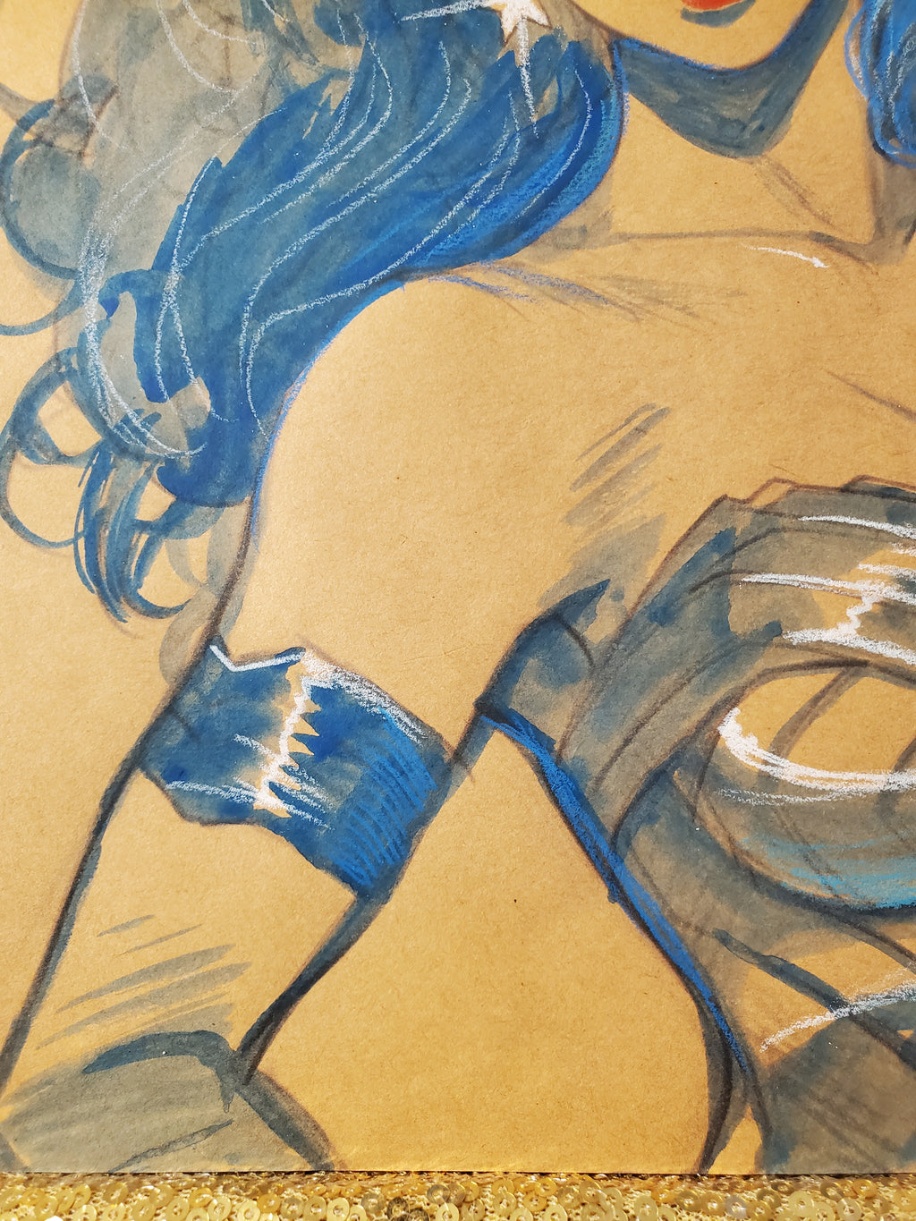 Wonder Woman Comic Art Original Fine Mixed Media | Rare 1 of 1 | COA Included | 8.5x11 on Premium Archival Cardstock