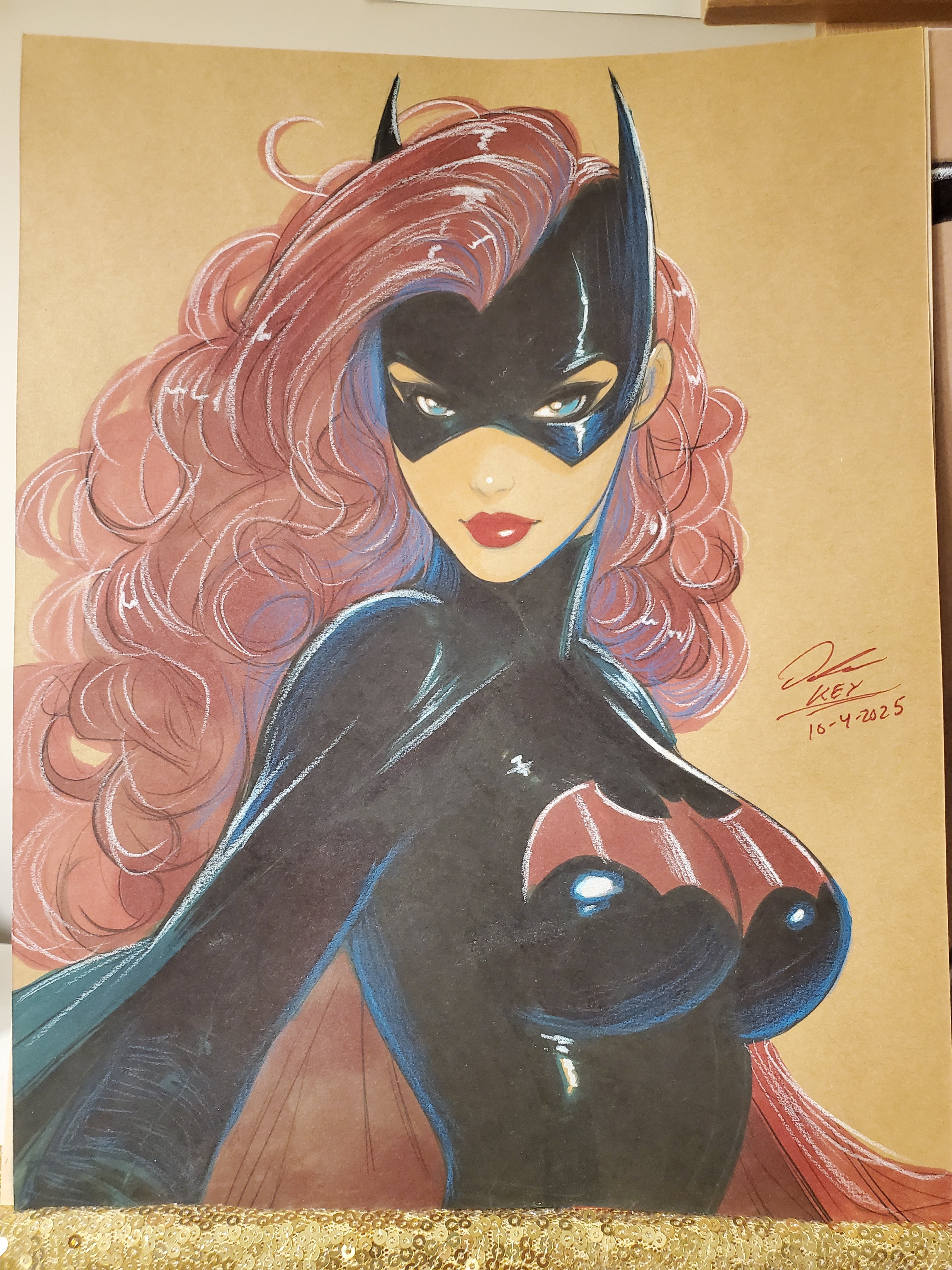 Batgirl Comic Art Original Fine Mixed Media | Rare 1 of 1 | COA Included | 8.5x11 on Premium Archival Cardstock