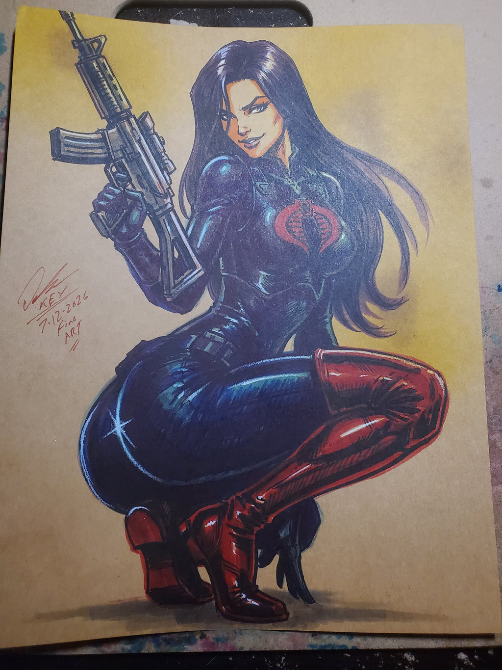 Baroness Comic Art Original Fine Mixed Media | Rare 1 of 1 | COA Included | 8.5x11 on Premium Archival Cardstock