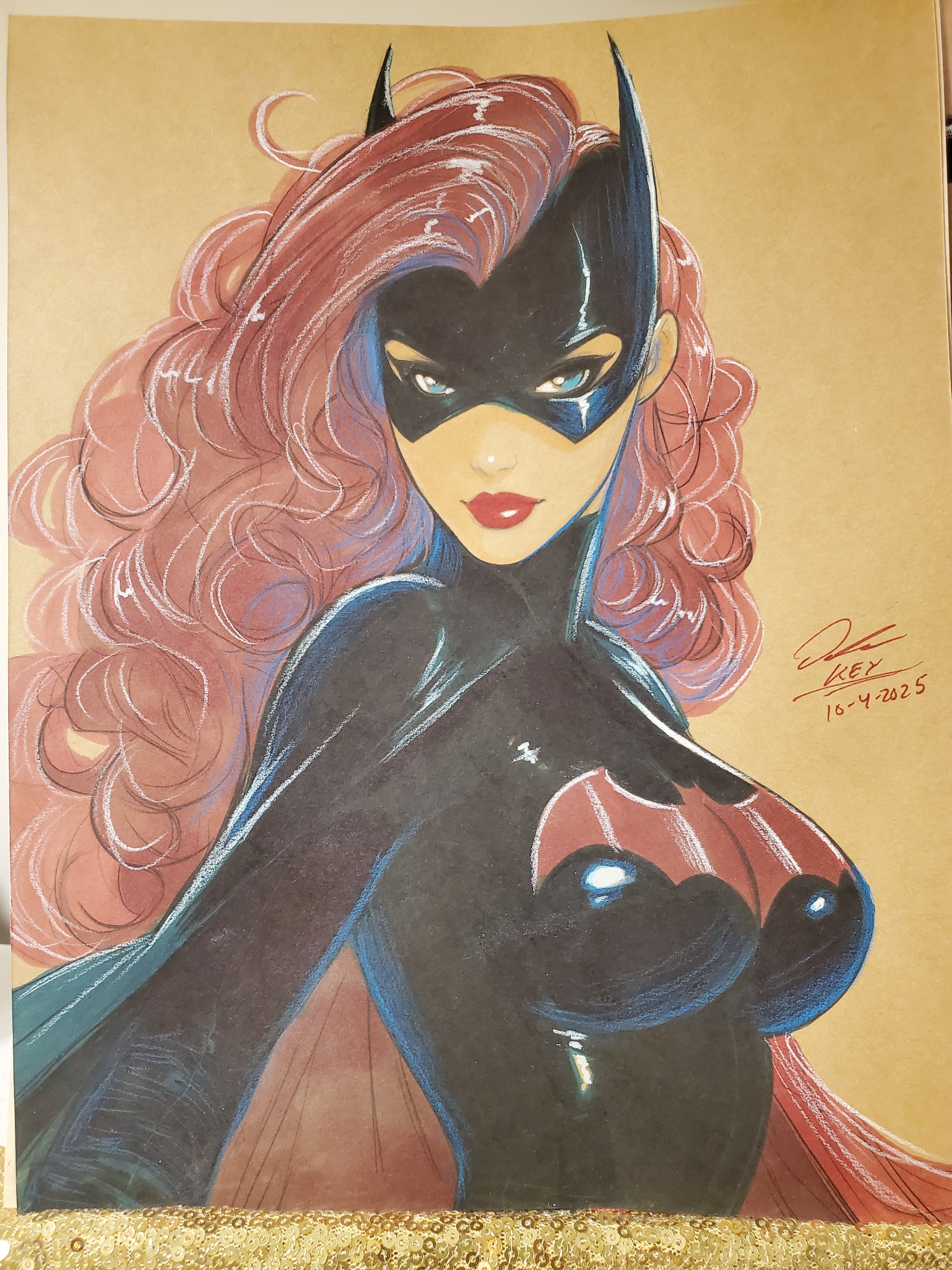 Batgirl Comic Art Original Fine Mixed Media | Rare 1 of 1 | COA Included | 8.5x11 on Premium Archival Cardstock