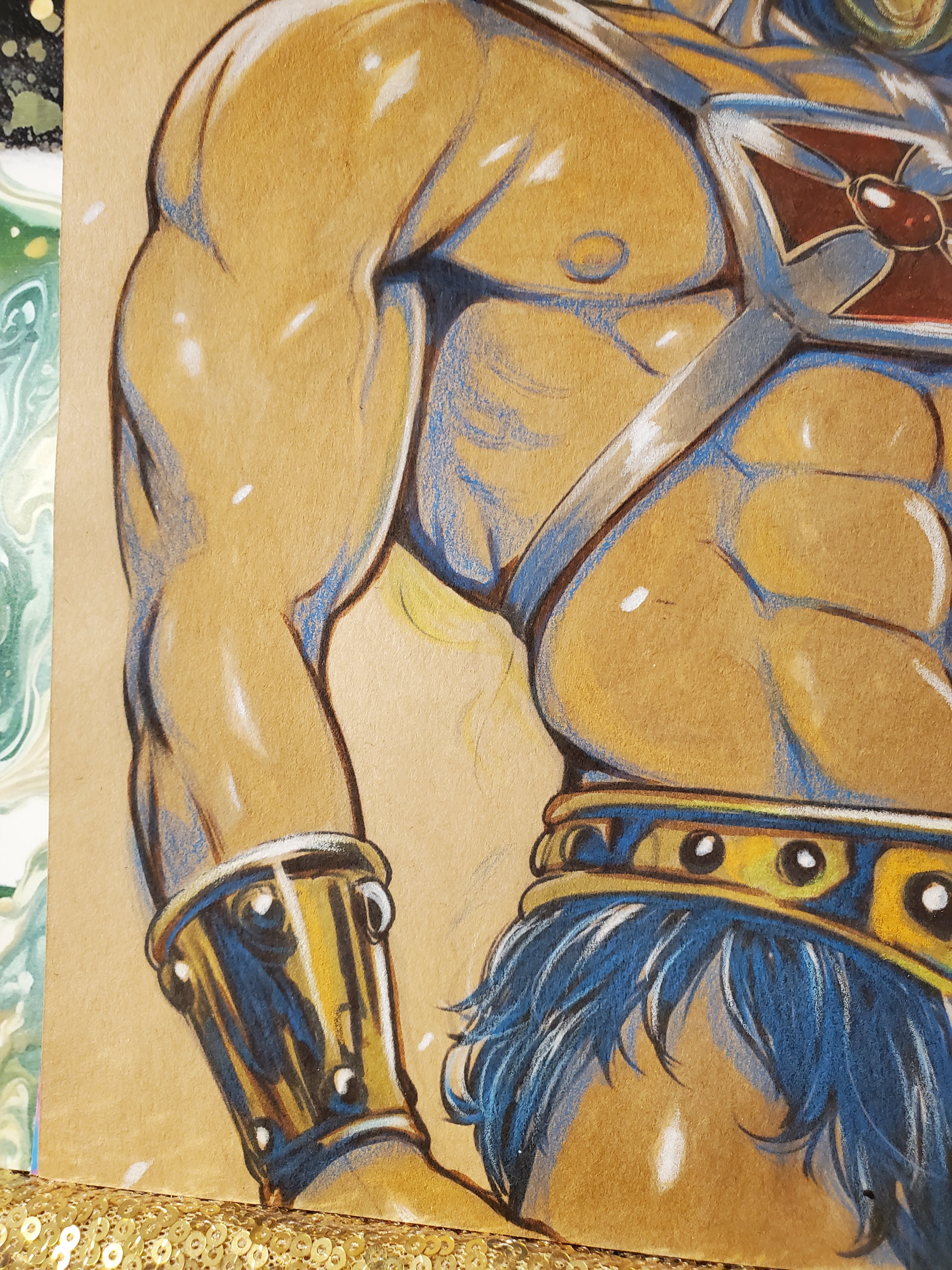 He-Man Comic Art Original Fine Mixed Media | Rare 1 of 1 | COA Included | 8.5x11 on Premium Archival Cardstock