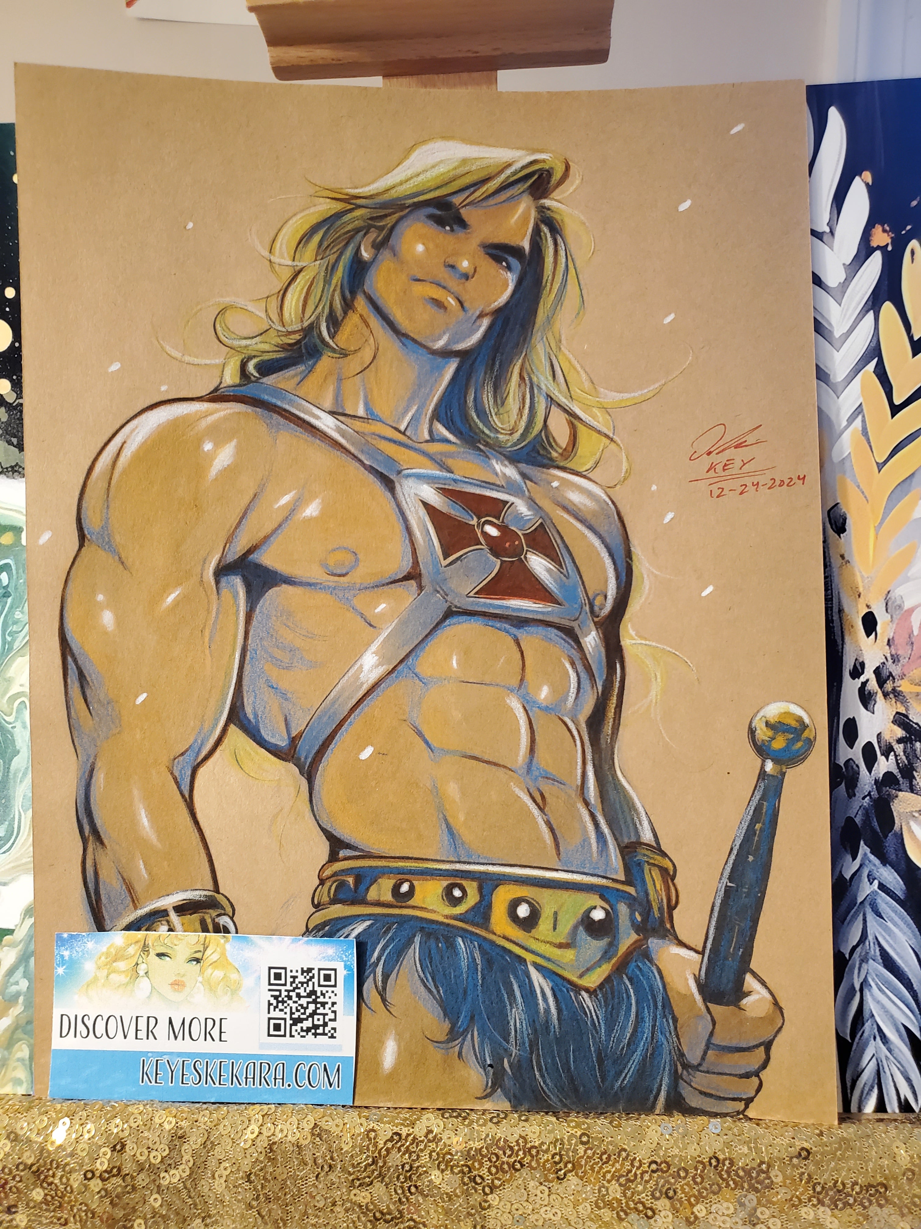 He-Man Comic Art Original Fine Mixed Media | Rare 1 of 1 | COA Included | 8.5x11 on Premium Archival Cardstock