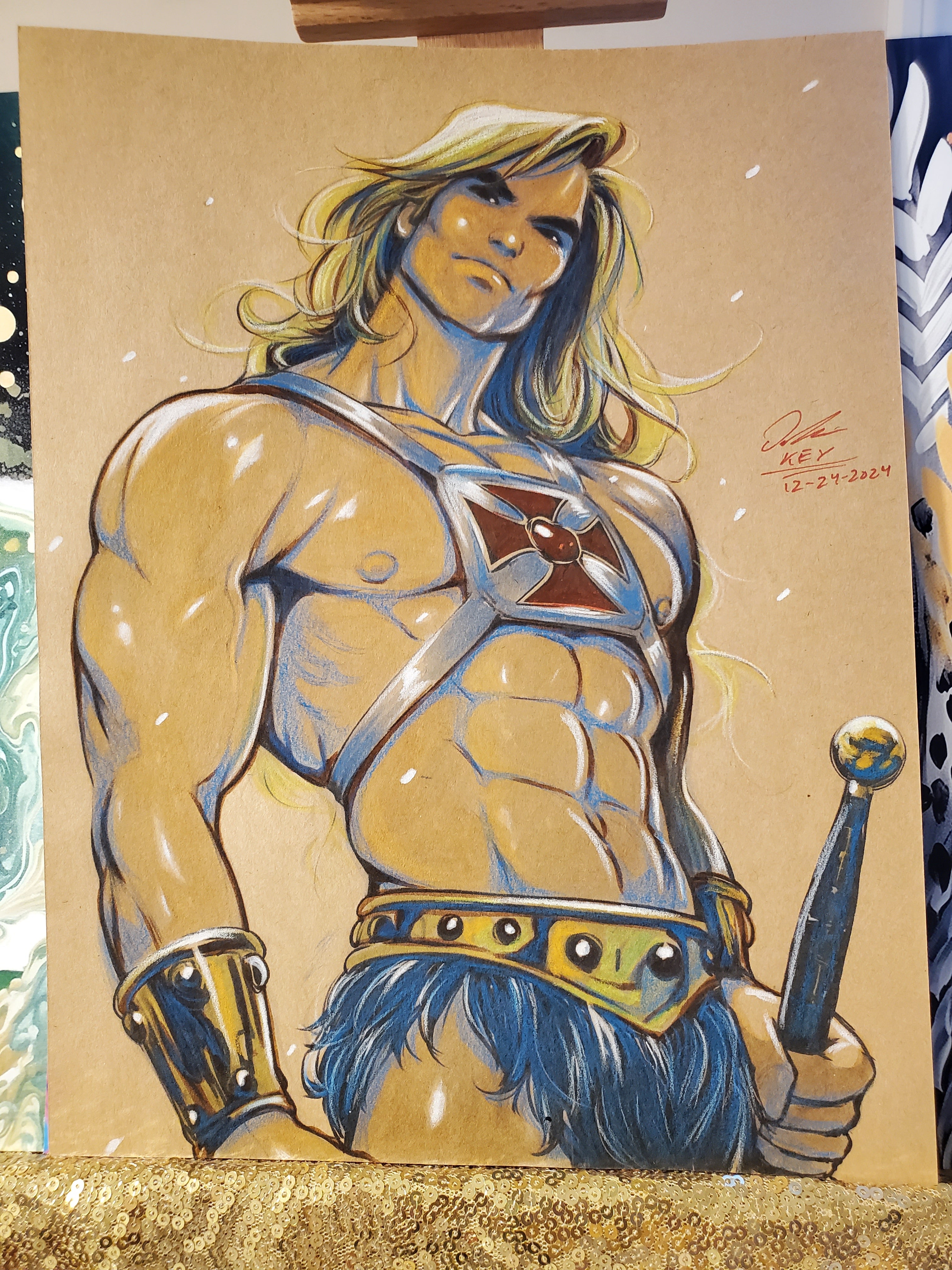 He-Man Comic Art Original Fine Mixed Media | Rare 1 of 1 | COA Included | 8.5x11 on Premium Archival Cardstock