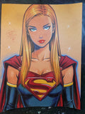 Supergirl Comic Art Original Fine Mixed Media | Rare 1 of 1 | COA Included | 8.5x11 on Premium Archival Cardstock