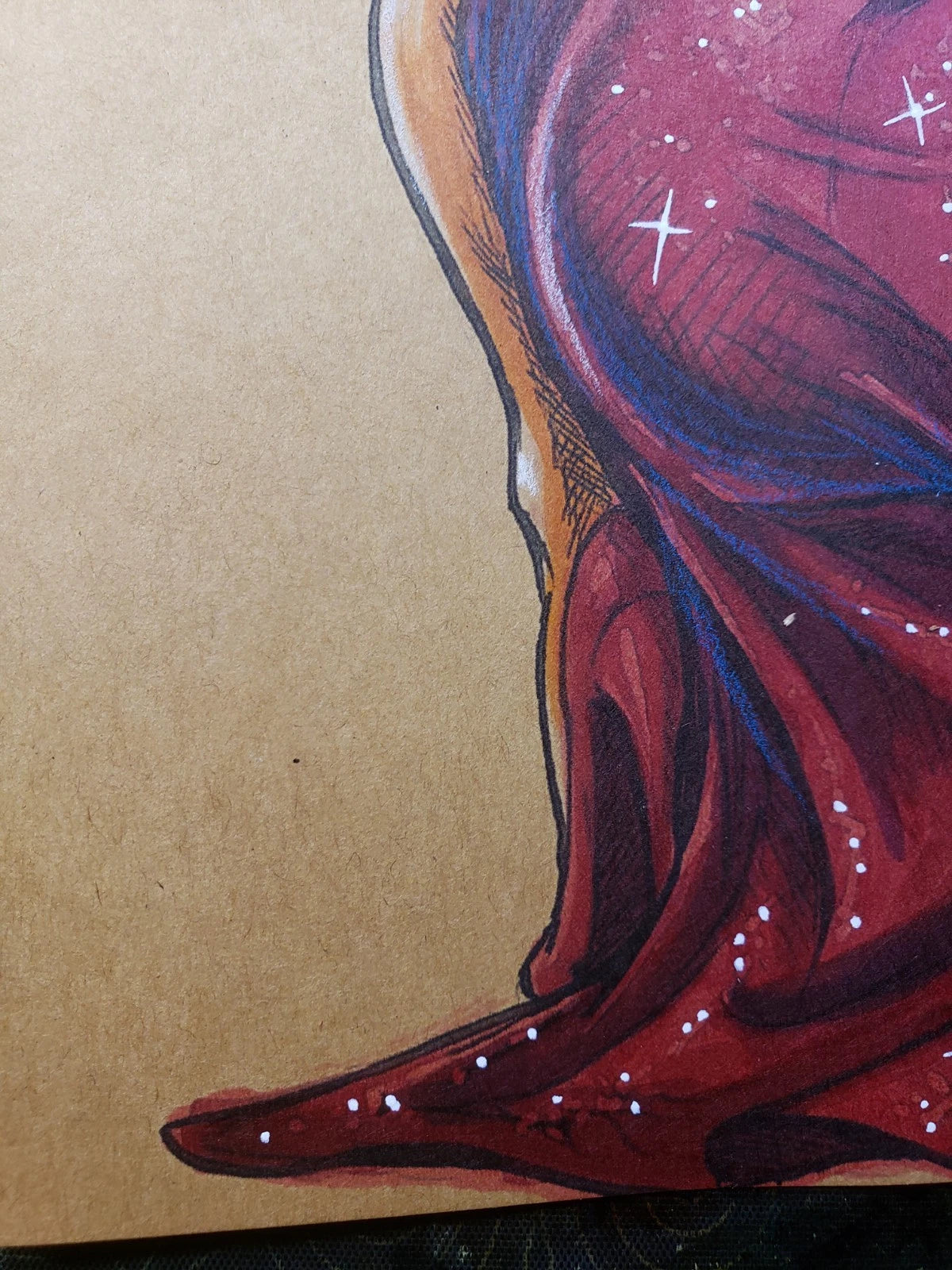 Jessica Rabbit Comic Art Original Fine Mixed Media | Rare 1 of 1 | COA Included | 8.5x11 on Premium Archival Cardstock