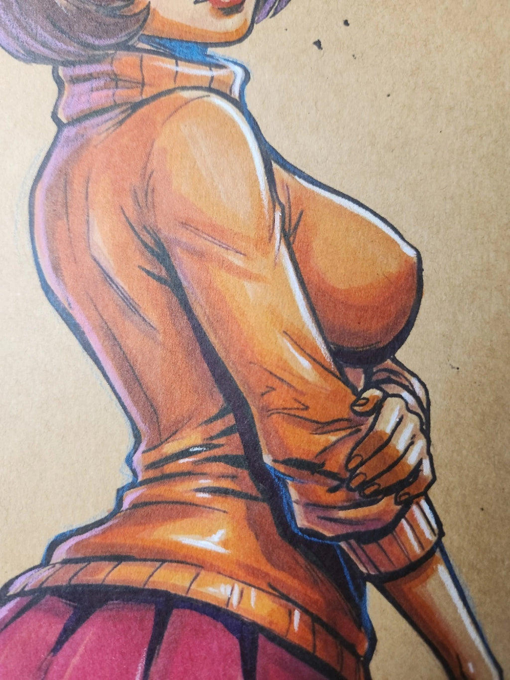 Velma Dinkley Comic Art Original Fine Mixed Media | Rare 1 of 1 | COA Included | 8.5x11 on Premium Archival Cardstock
