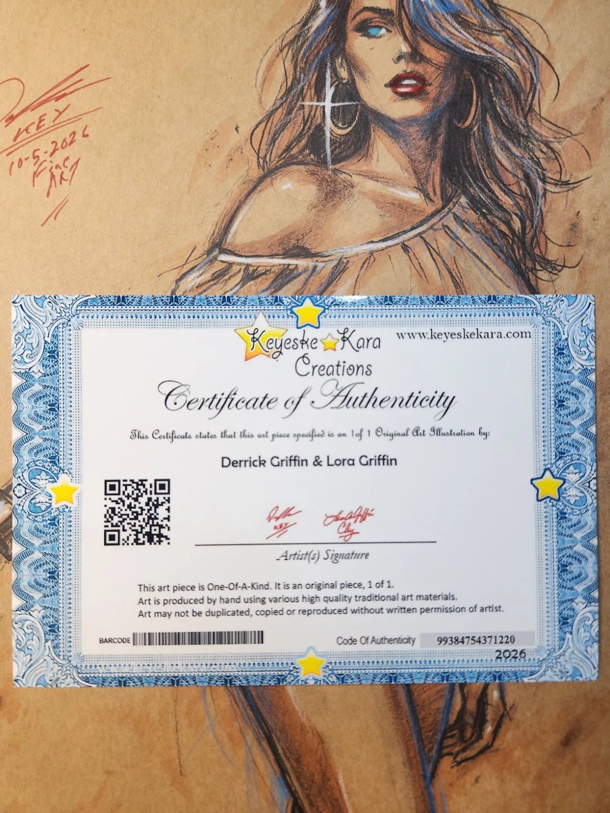 Sexy Pinup Girl OC Comic Art Original Fine Mixed Media | Rare 1 of 1 | COA Included | 8.5x11 on Premium Archival Cardstock