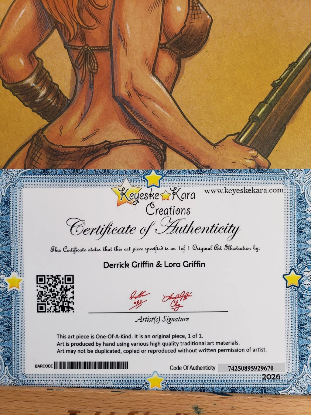 Shanna Comic Art Original Fine Mixed Media | Rare 1 of 1 | COA Included | 8.5x11 on Premium Archival Cardstock