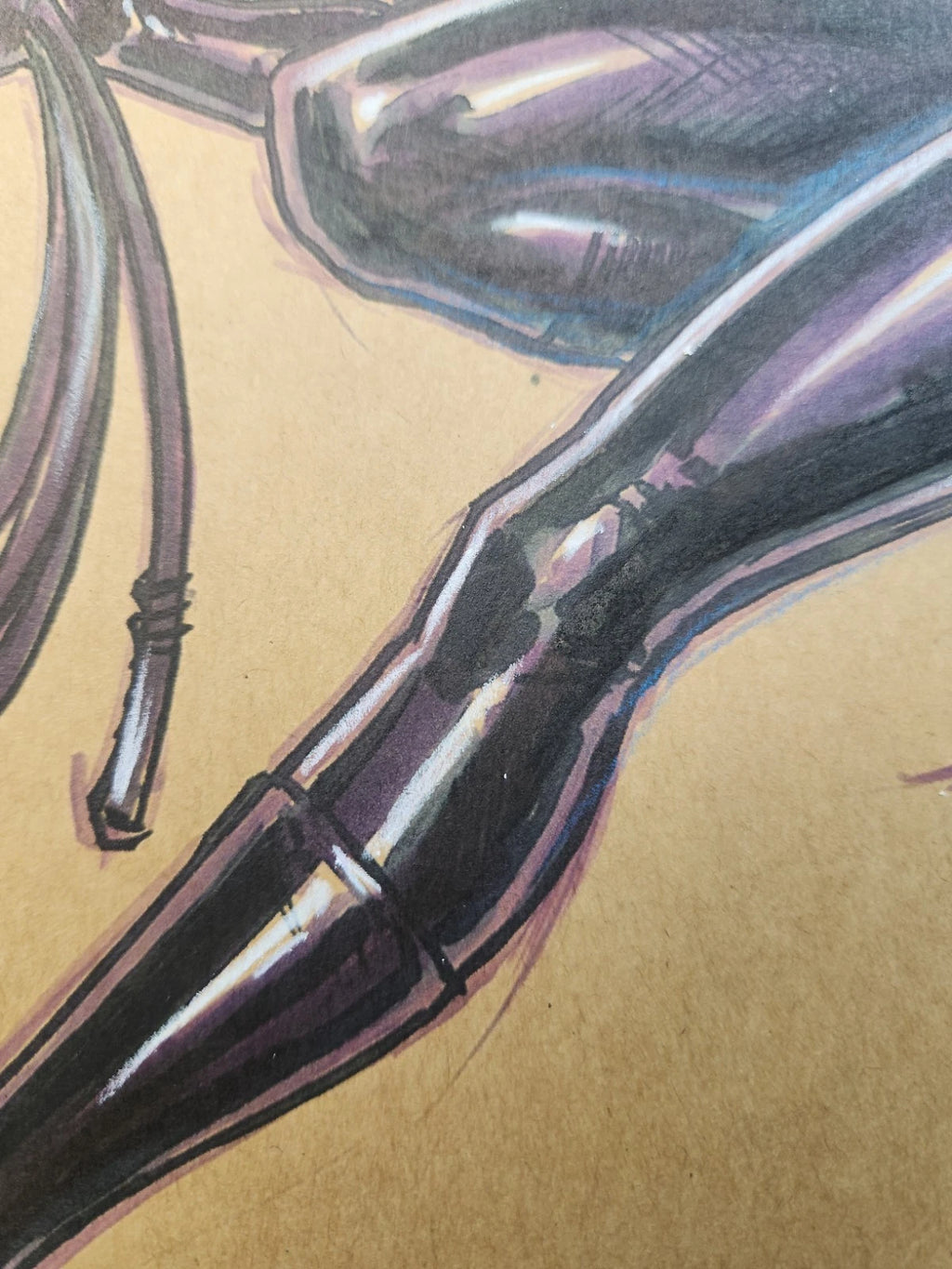 Catwoman Comic Art Original Fine Mixed Media | Rare 1 of 1 | COA Included | 8.5x11 on Premium Archival Cardstock