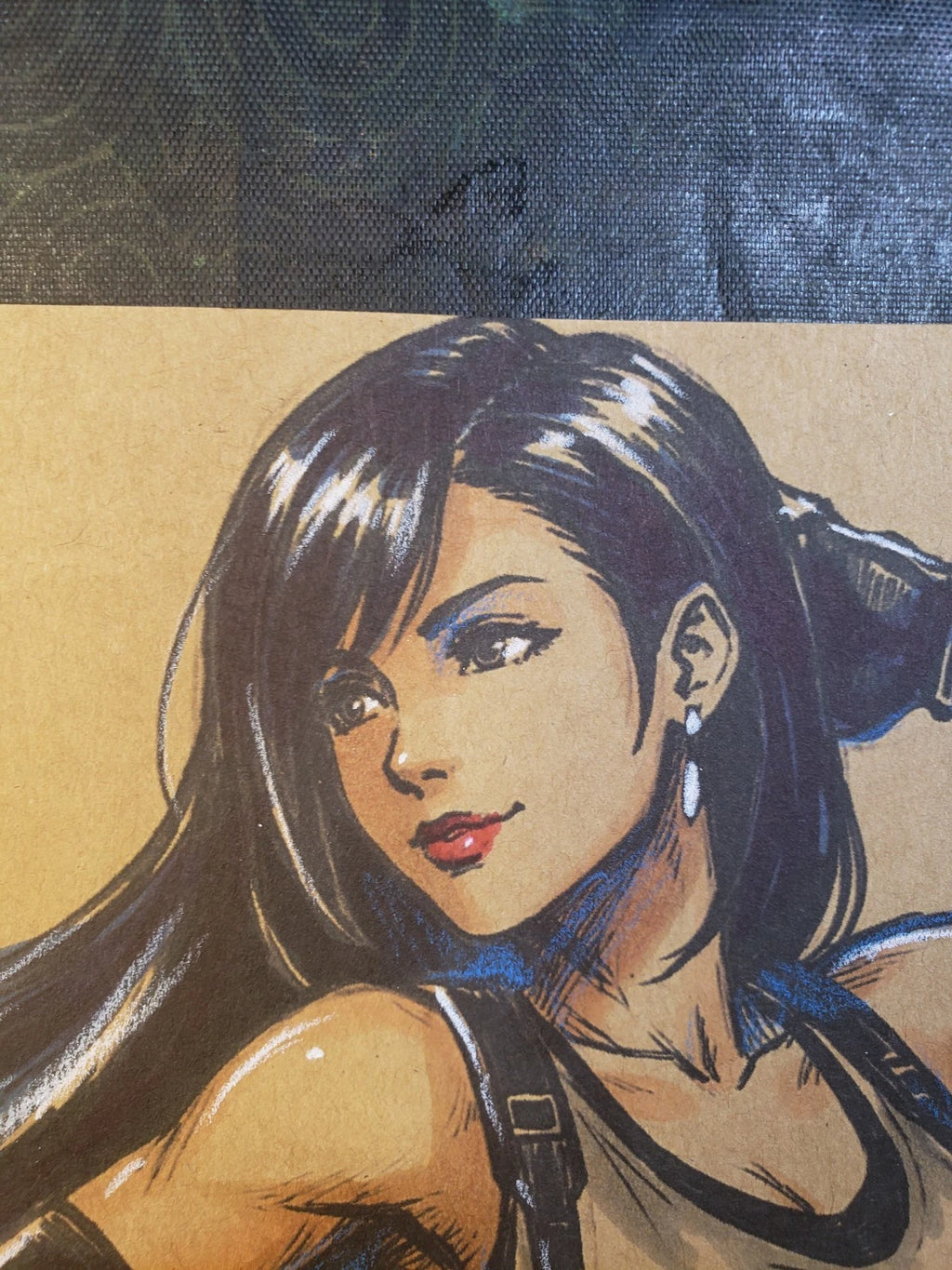 Tifa Lockheart Comic Art Original Fine Mixed Media | Rare 1 of 1 | COA Included | 8.5x11 on Premium Archival Cardstock