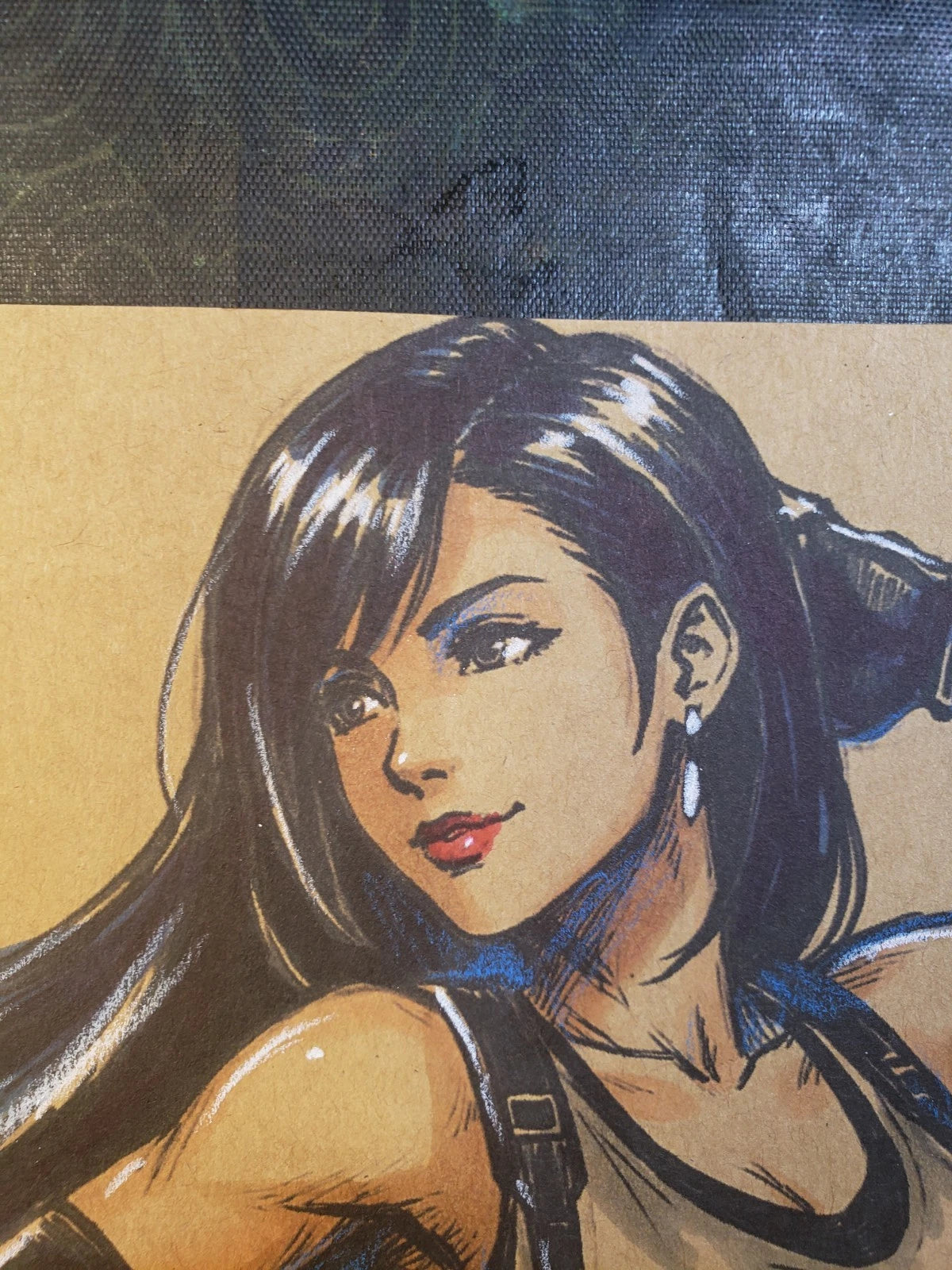 Tifa Lockheart Comic Art Original Fine Mixed Media | Rare 1 of 1 | COA Included | 8.5x11 on Premium Archival Cardstock