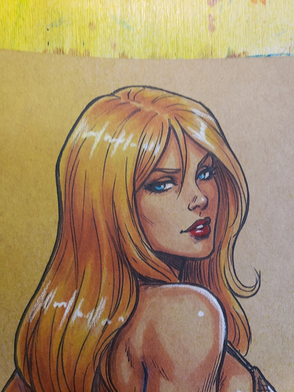 Shanna Comic Art Original Fine Mixed Media | Rare 1 of 1 | COA Included | 8.5x11 on Premium Archival Cardstock