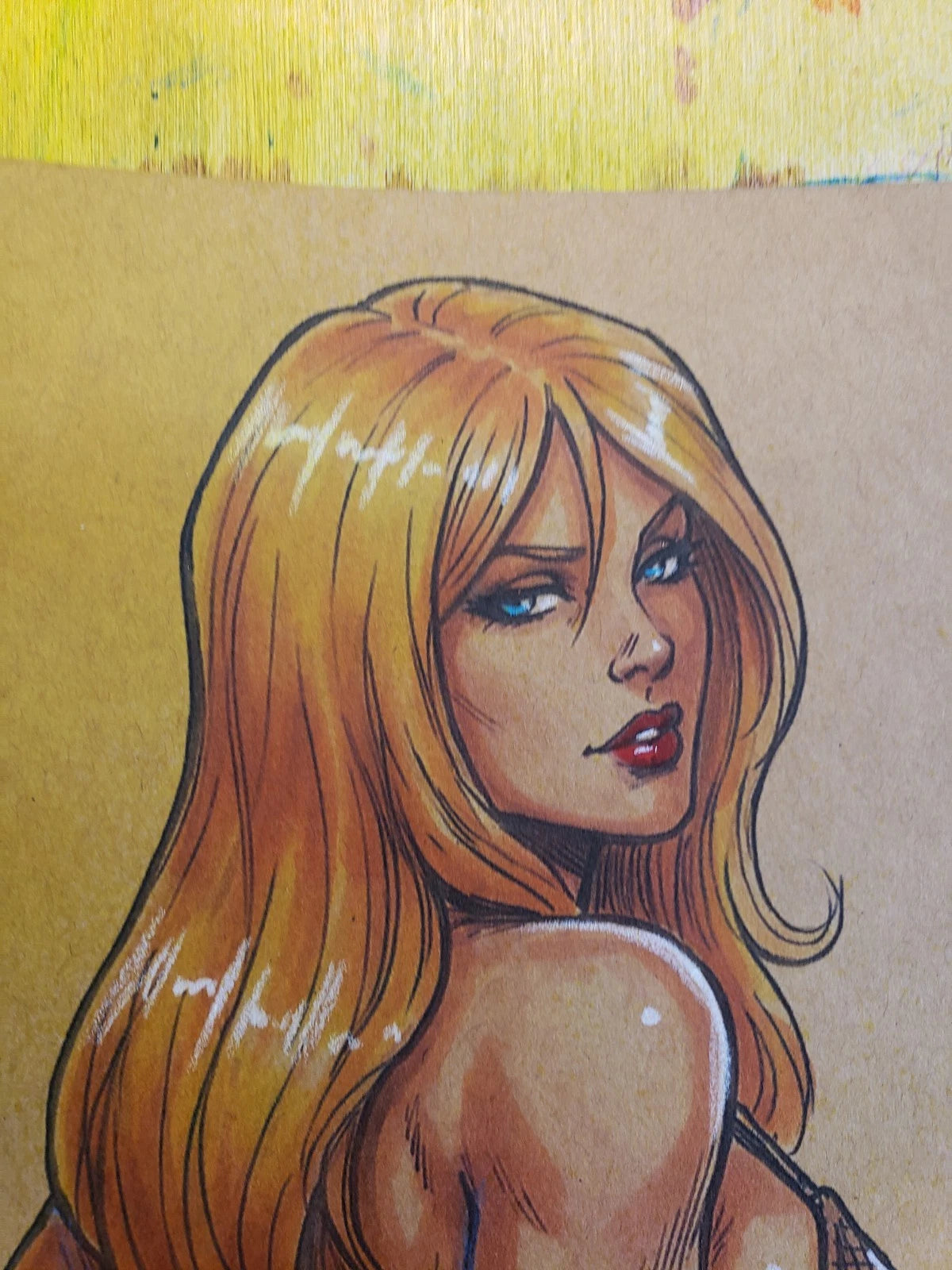 Shanna Comic Art Original Fine Mixed Media | Rare 1 of 1 | COA Included | 8.5x11 on Premium Archival Cardstock
