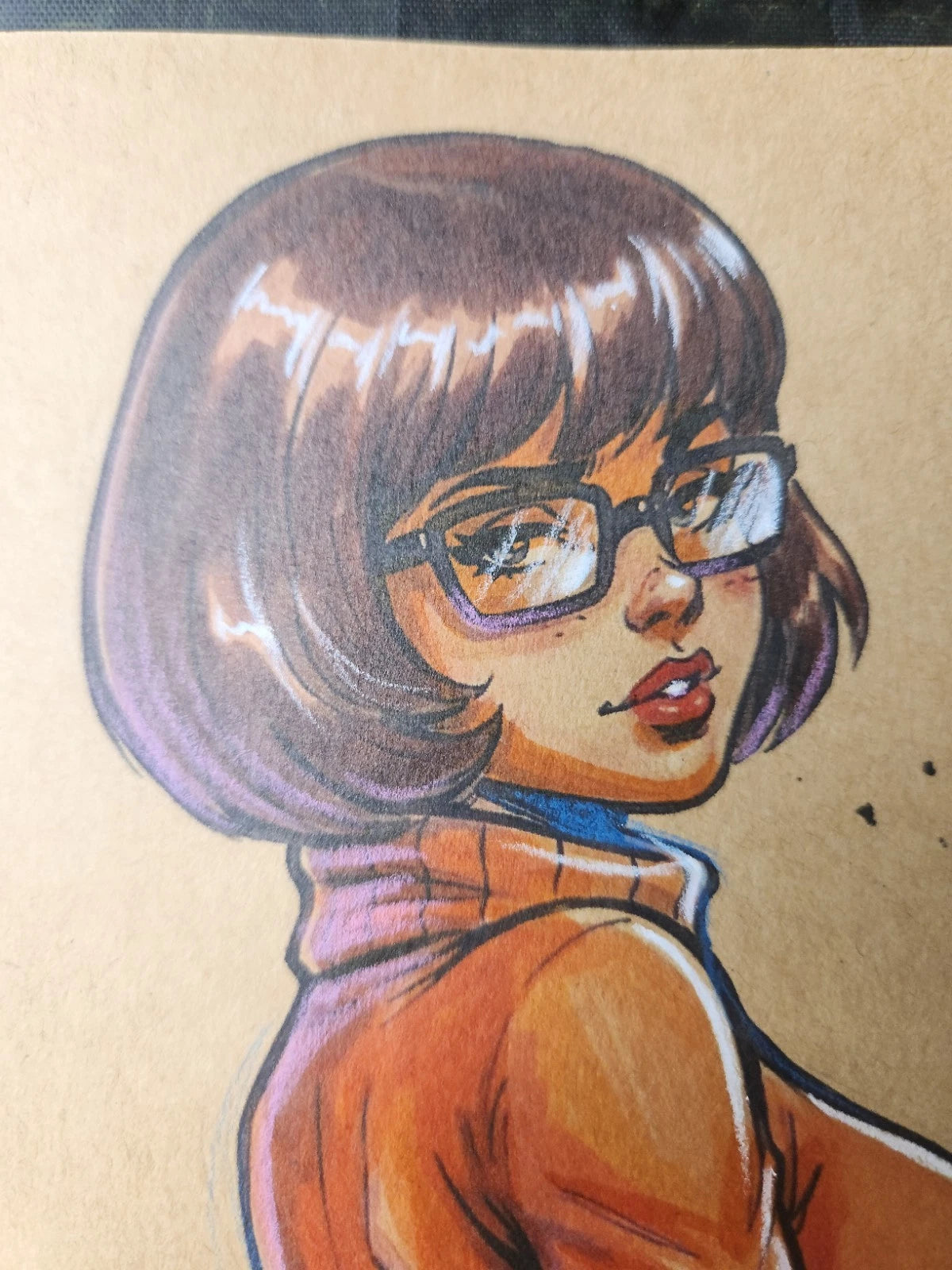 Velma Dinkley Comic Art Original Fine Mixed Media | Rare 1 of 1 | COA Included | 8.5x11 on Premium Archival Cardstock