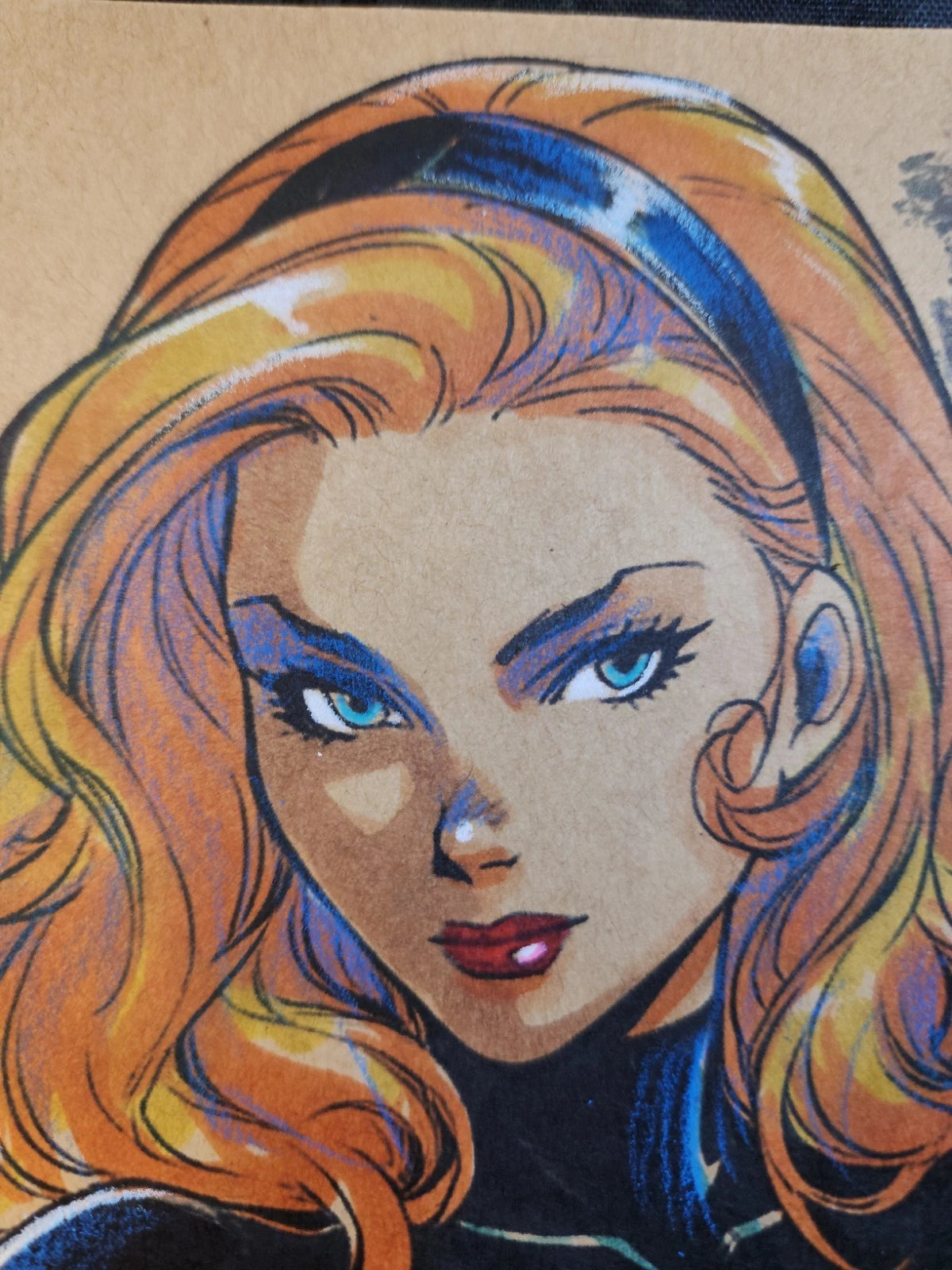 Sue Storm Comic Art Original Fine Mixed Media | Rare 1 of 1 | COA Included | 8.5x11 on Premium Archival Cardstock