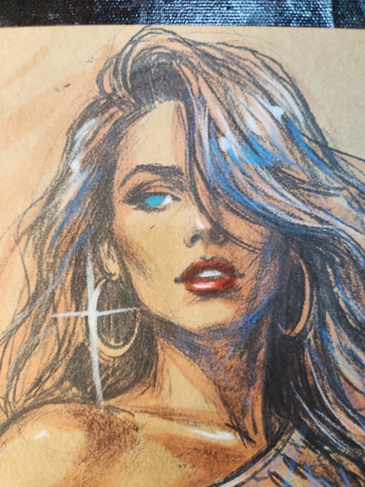 Sexy Pinup Girl OC Comic Art Original Fine Mixed Media | Rare 1 of 1 | COA Included | 8.5x11 on Premium Archival Cardstock