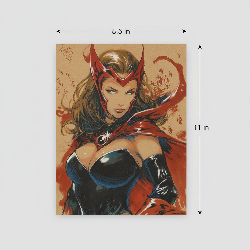 Scarlet Witch Print - Dimensions