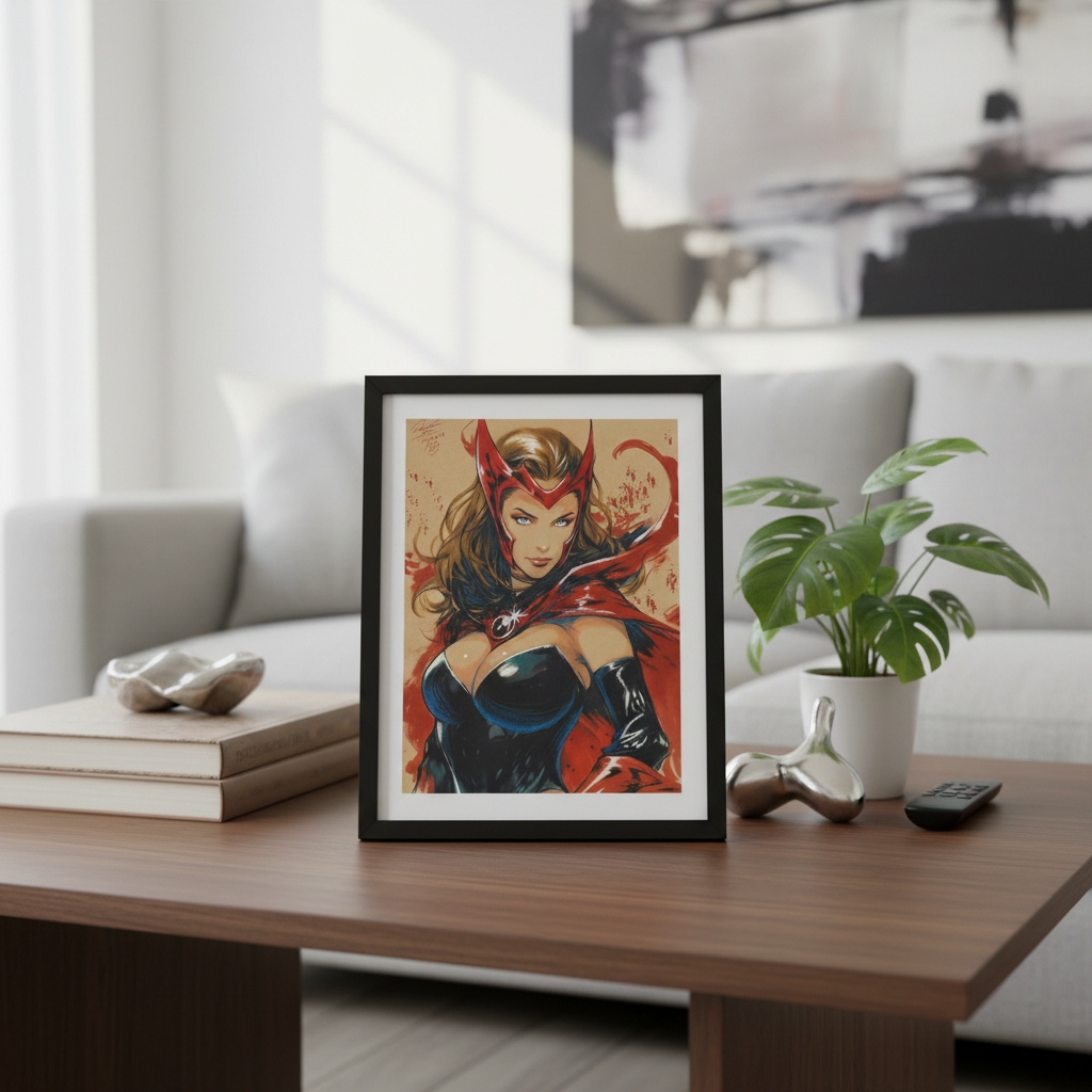 Scarlet Witch Print - Living Room Table